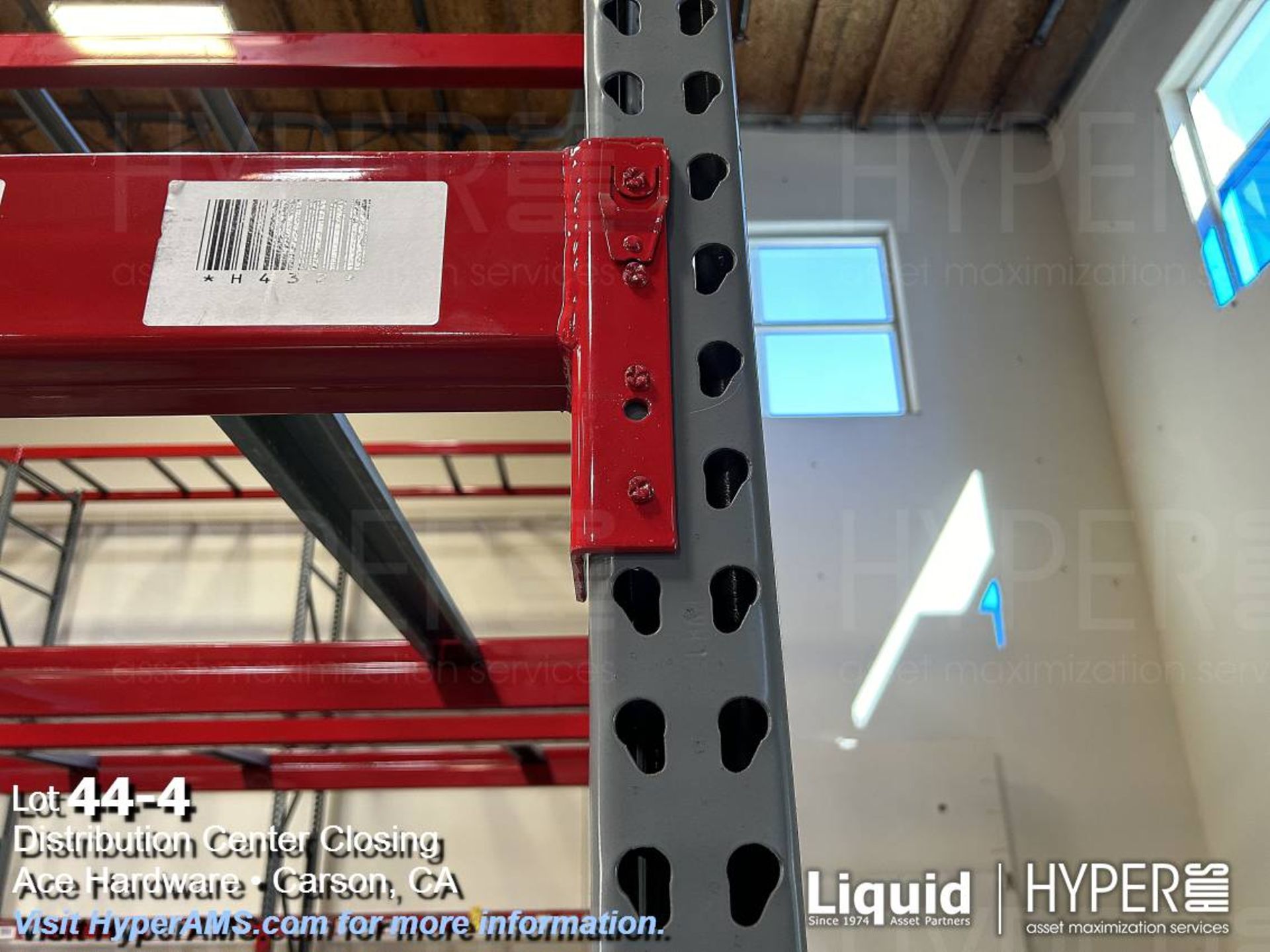 32 sections of HMH 12 teardrop pallet racking - Image 4 of 8