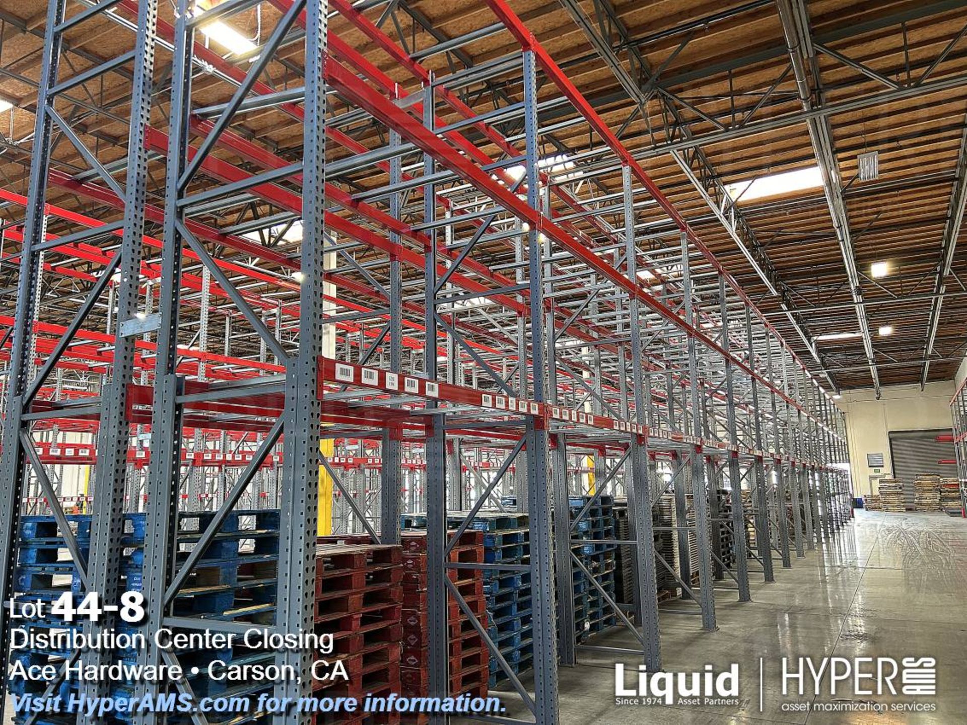 32 sections of HMH 12 teardrop pallet racking - Image 8 of 8