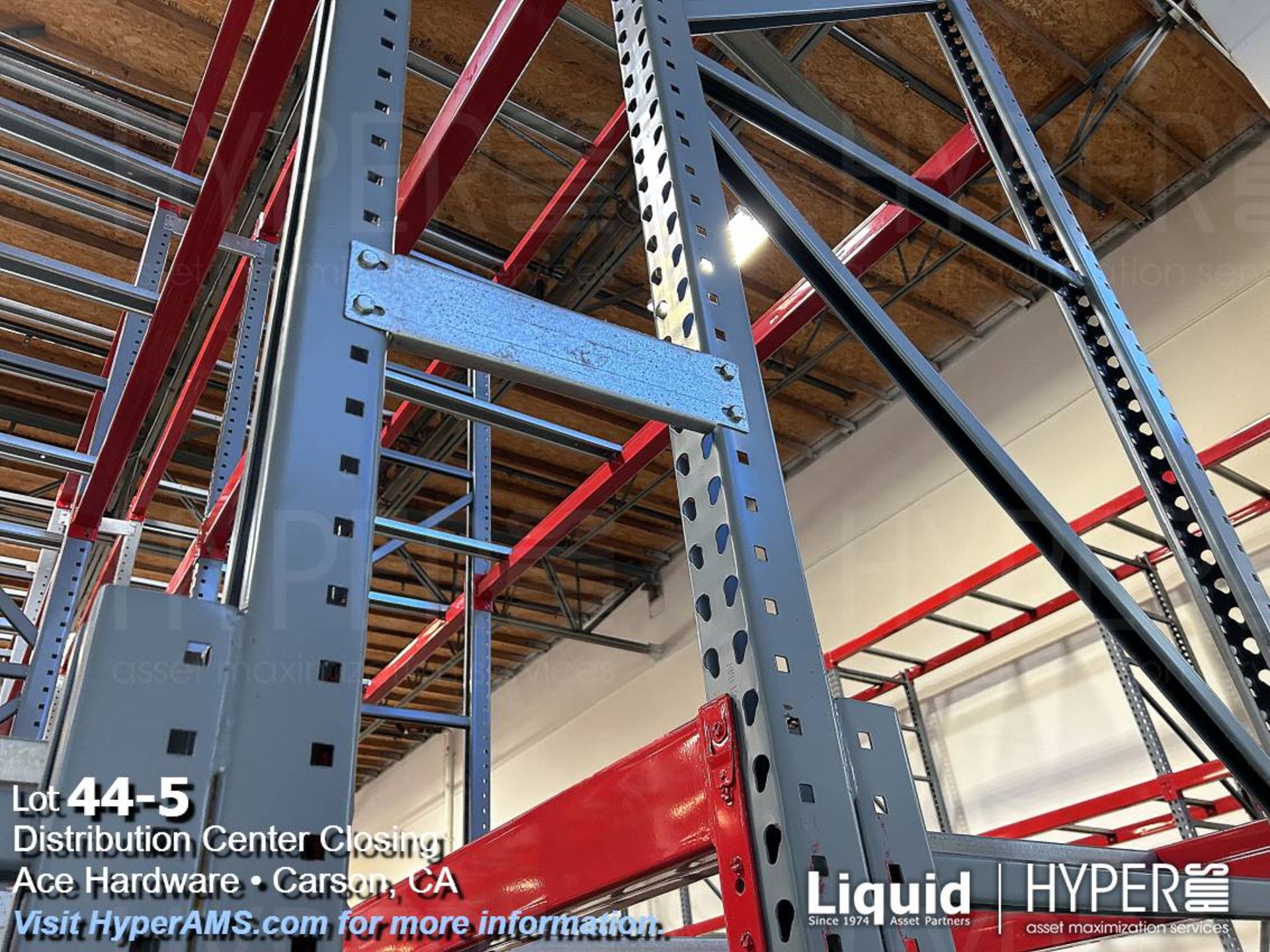 32 sections of HMH 12 teardrop pallet racking - Image 5 of 8