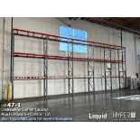 5 sections of HMH 12 teardrop pallet racking