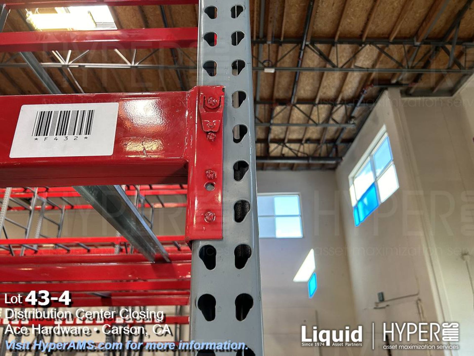 32 sections of HMH 12 teardrop pallet racking - Image 4 of 7