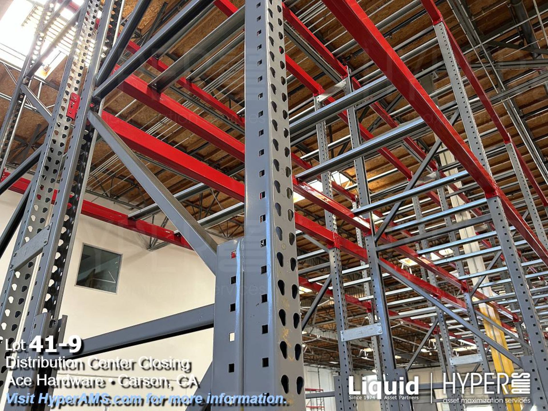 30 sections of HMH 12 teardrop pallet racking - Image 9 of 10