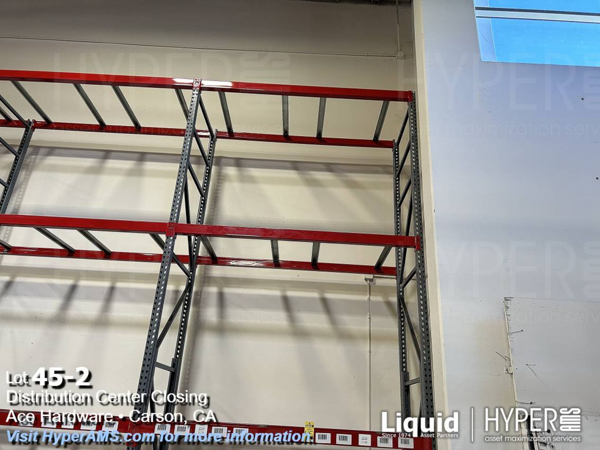 15 sections of HMH 12 teardrop pallet racking - Image 2 of 8