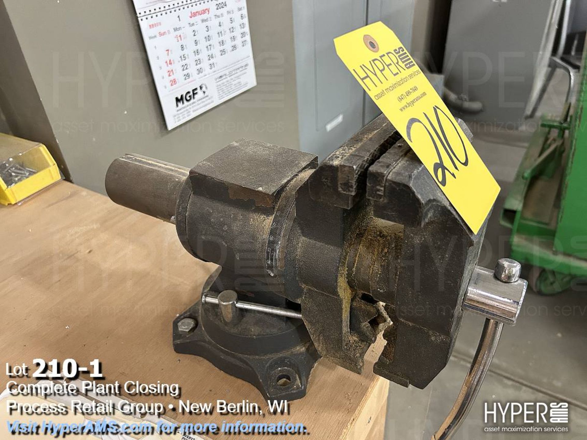 Westward 5" bench vise