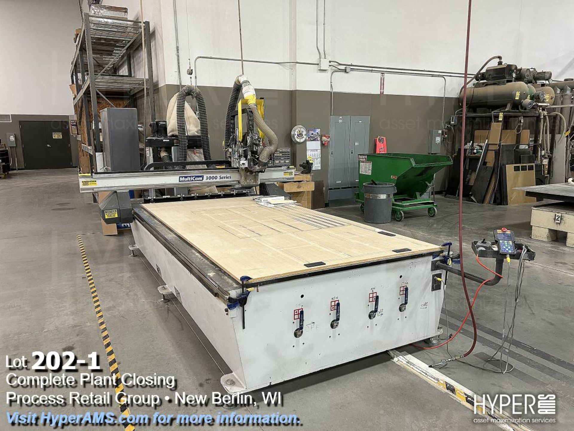 Multicam 3000 Series CNC, 8 Position-ATC, 1-Head Router