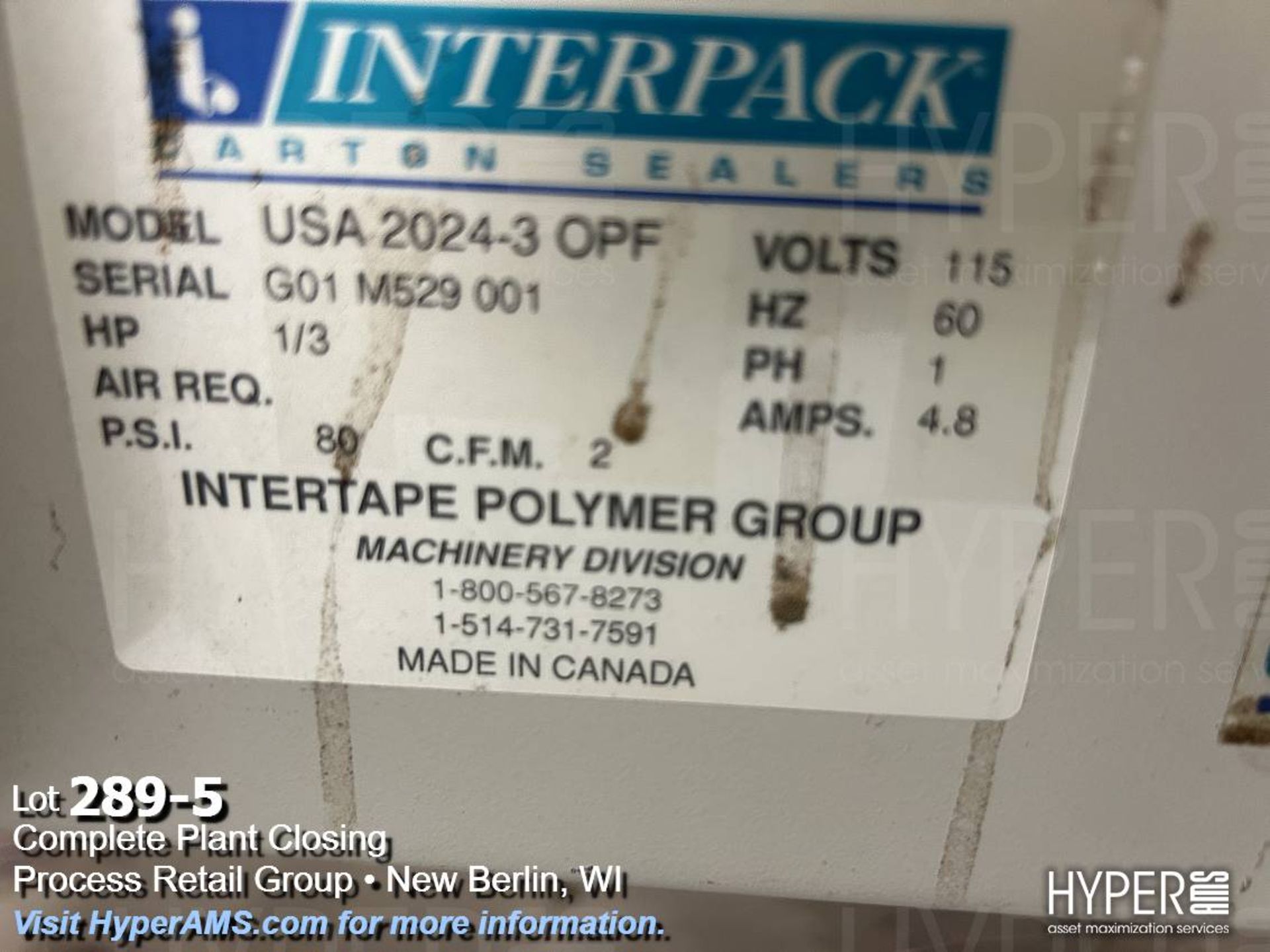 Interpack USA 2024-4-3 OPF carton sealer - Image 5 of 5