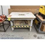 Router table with router,