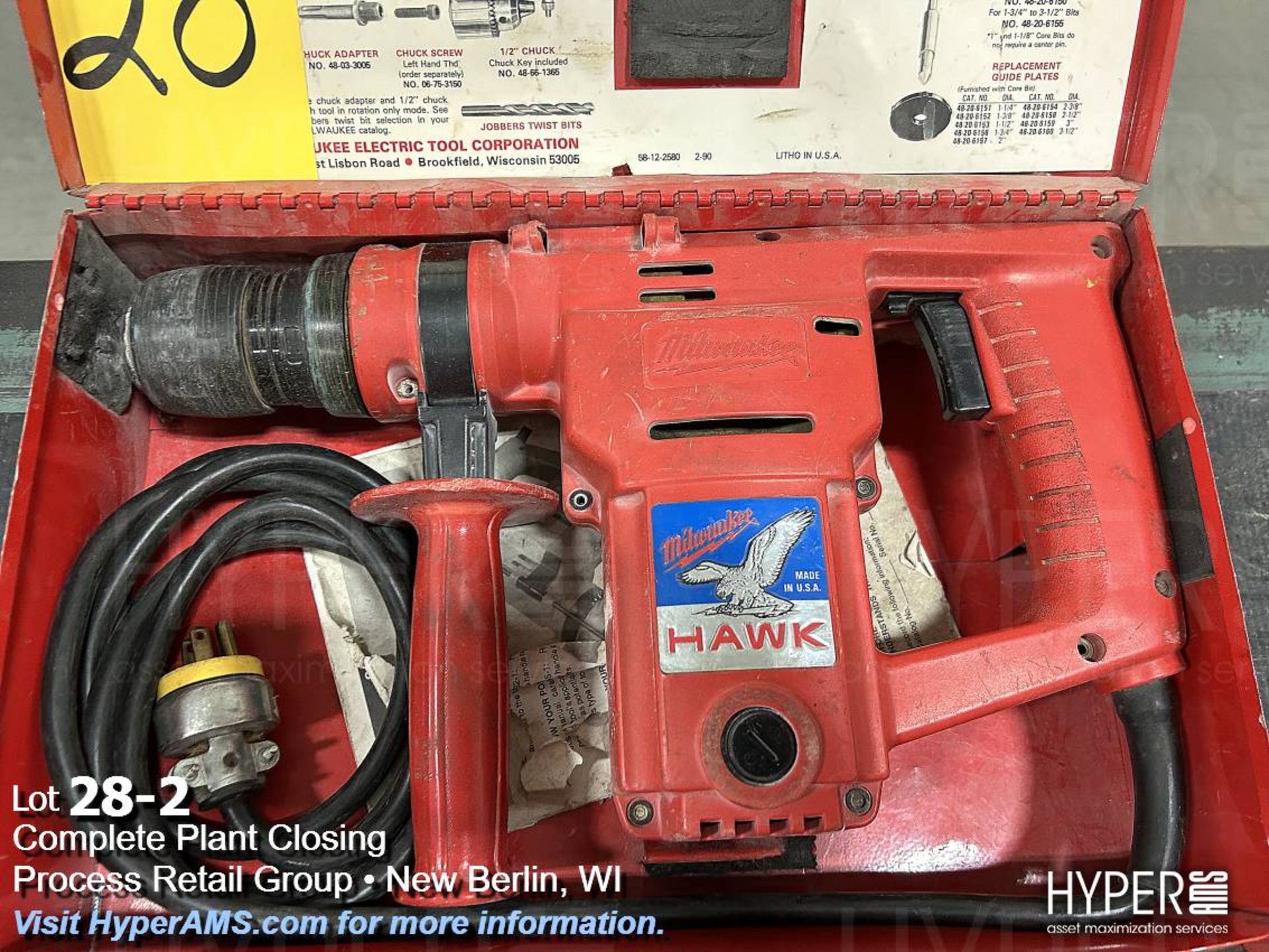 Milwaukee 1" rotary hammer - Image 2 of 4