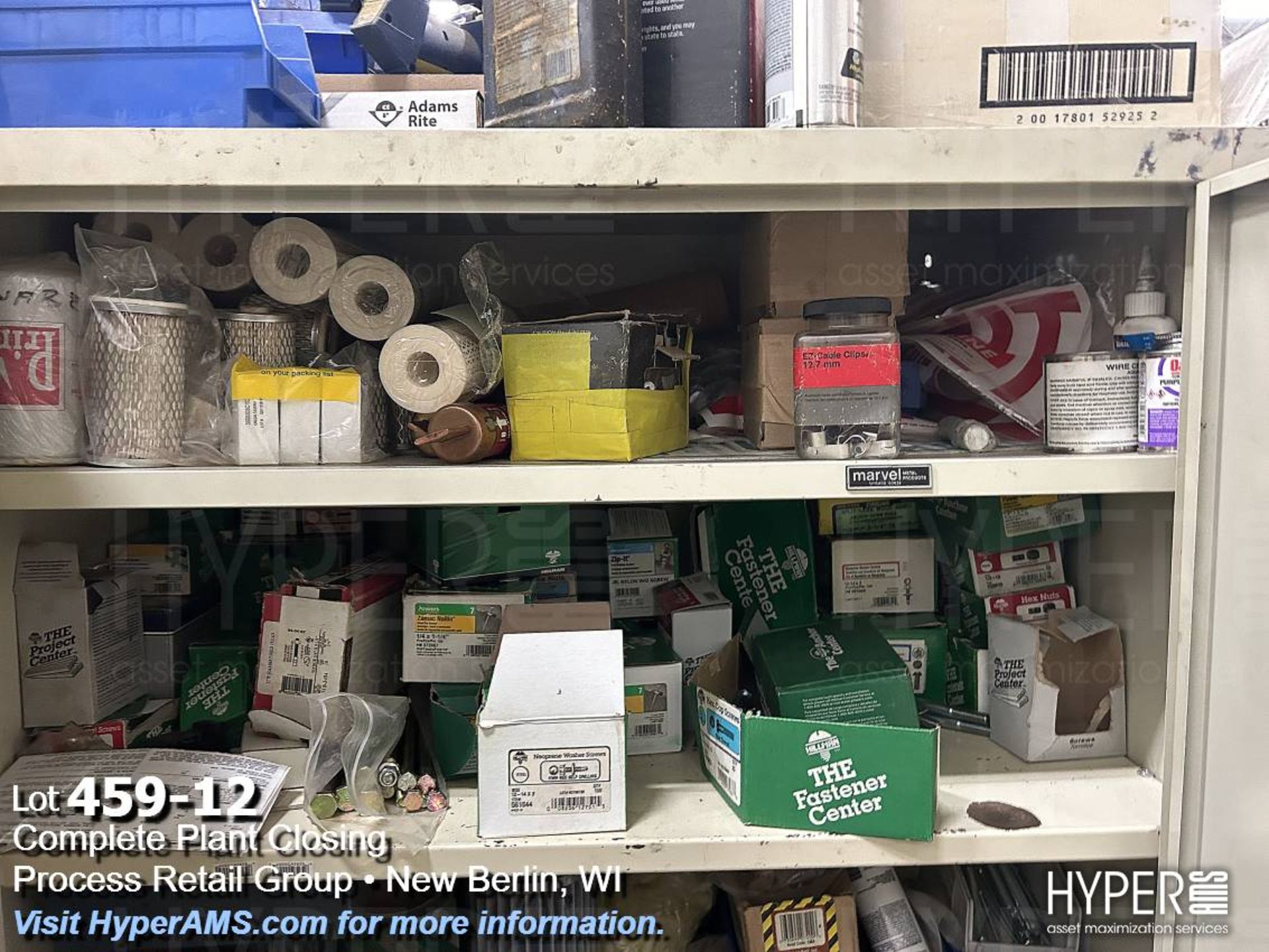 Three cabinets with hoses, sealers, wire, fuses, filters, and parts - Image 12 of 17