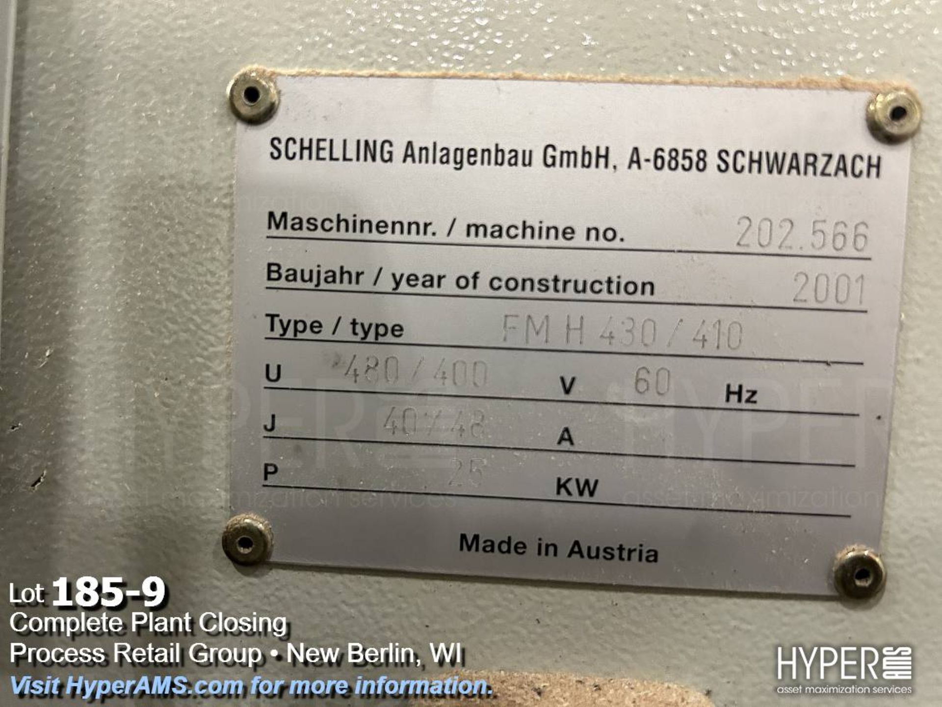 Shelling FMH430/410 CNC Panel Saw - Image 9 of 20