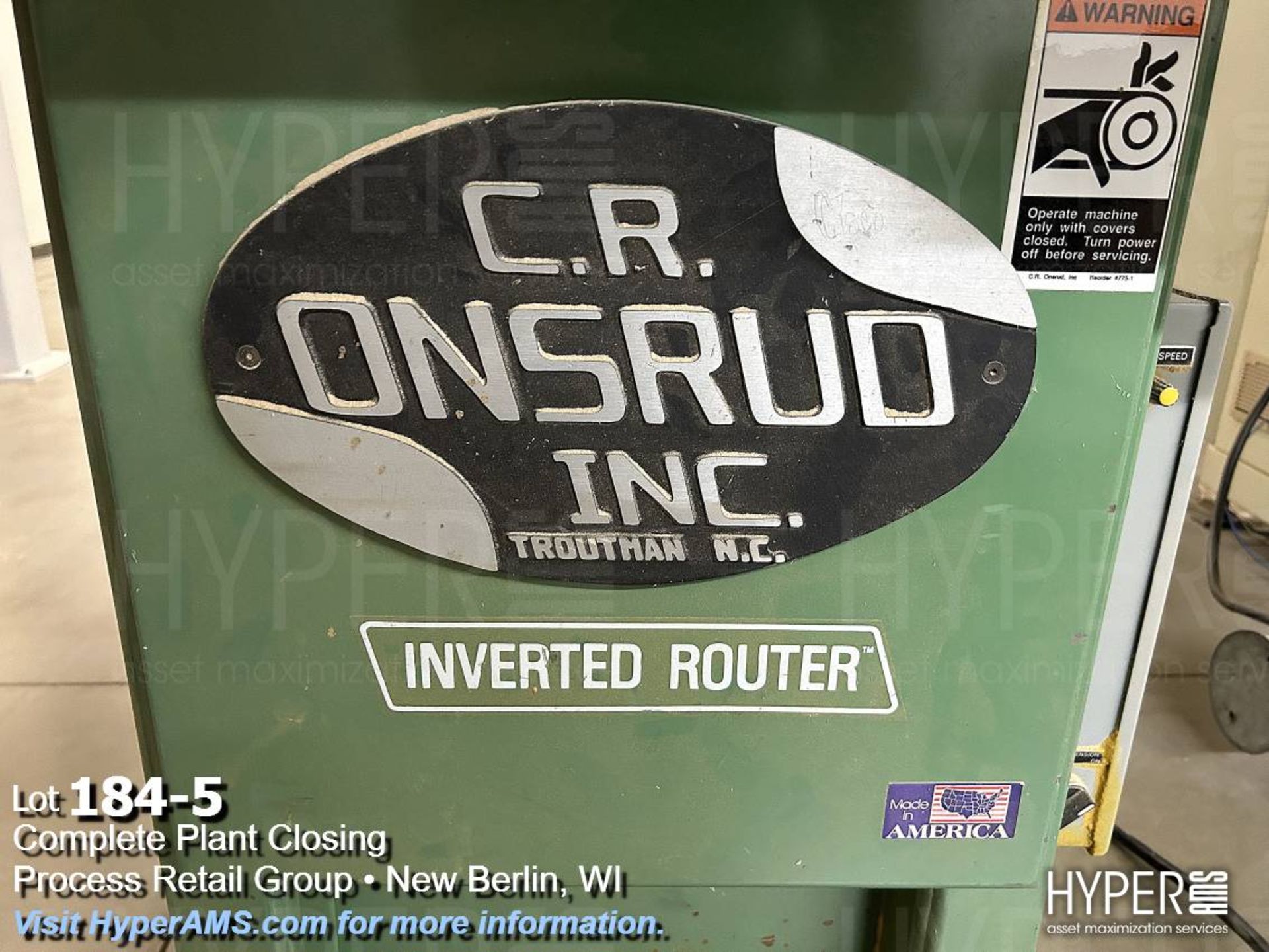 C.R. Onsrud 36210 Inverted Pin Router - Image 5 of 5