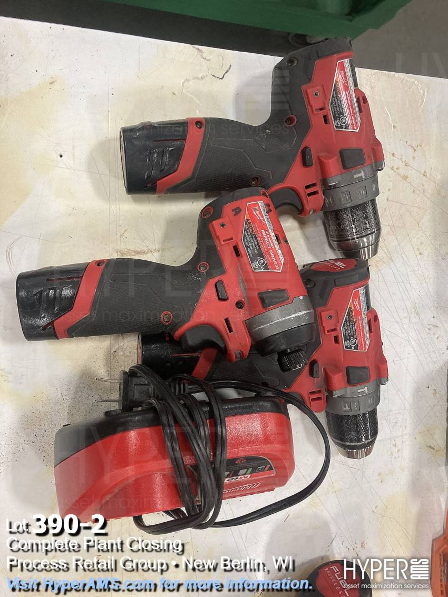 Milwaukee M12 impact driver, hammer drill, and drill - Image 2 of 2