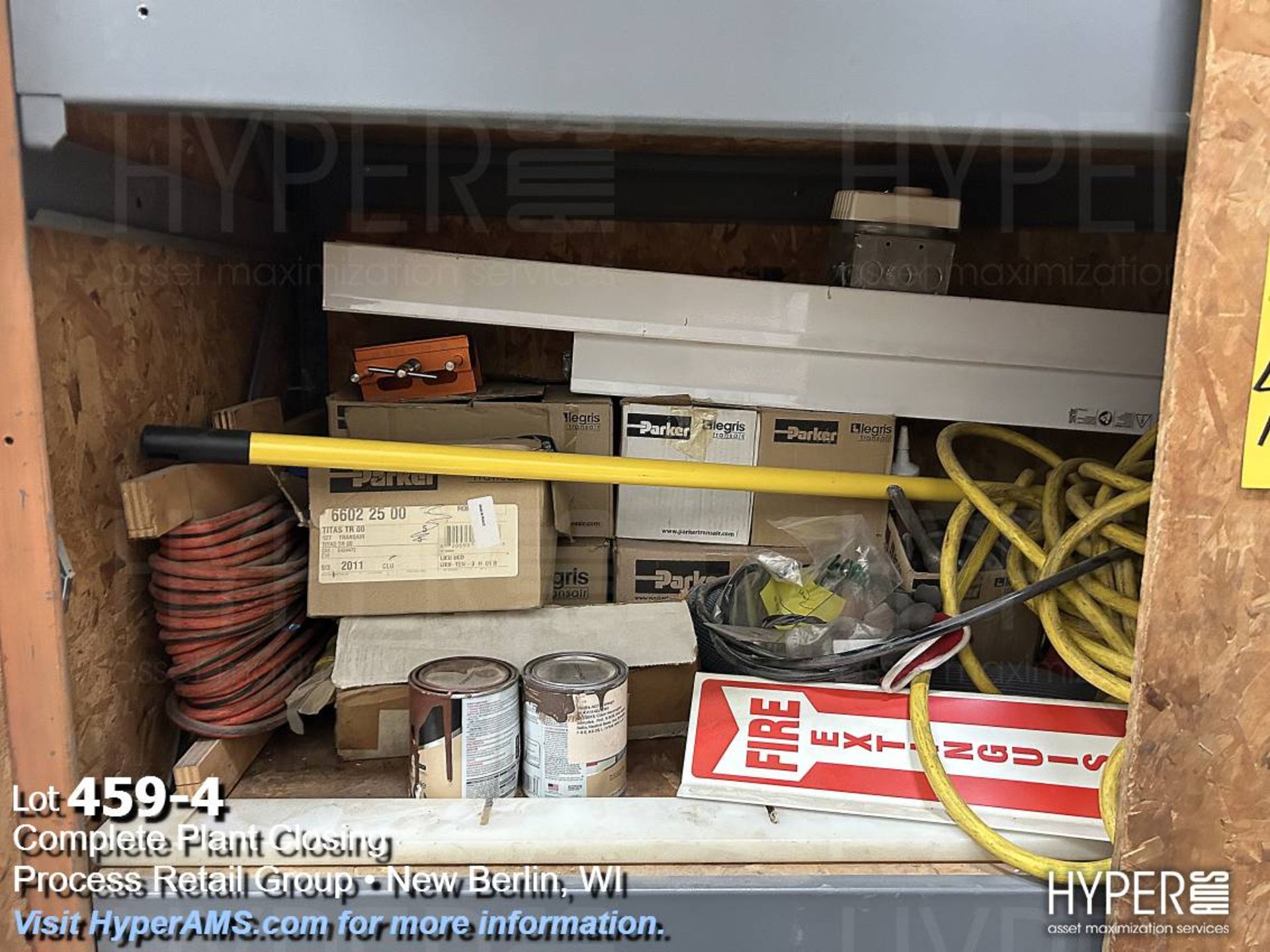 Three cabinets with hoses, sealers, wire, fuses, filters, and parts - Image 4 of 17