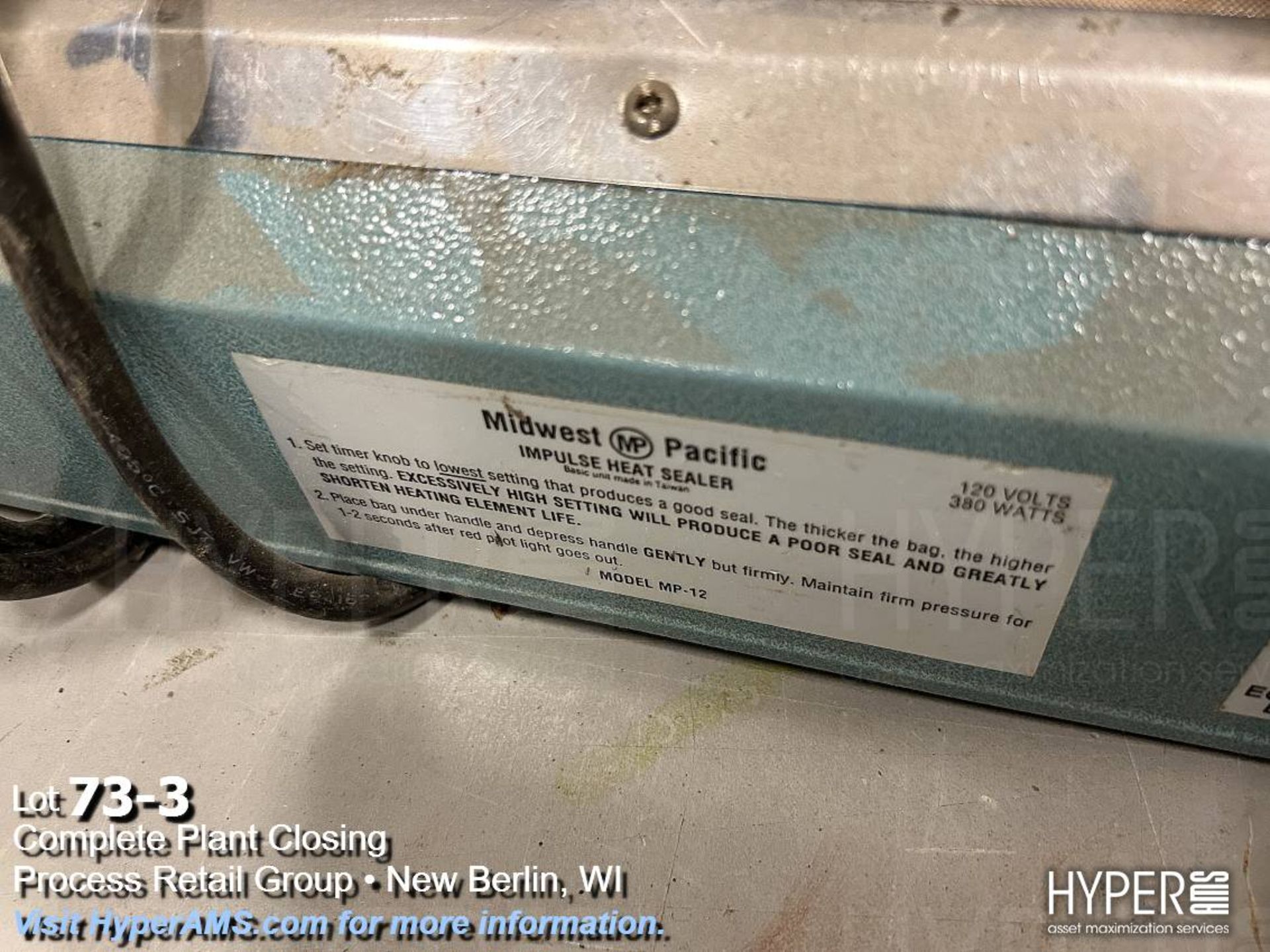 Midwest Pacific MP-12 bag sealers - Image 3 of 3