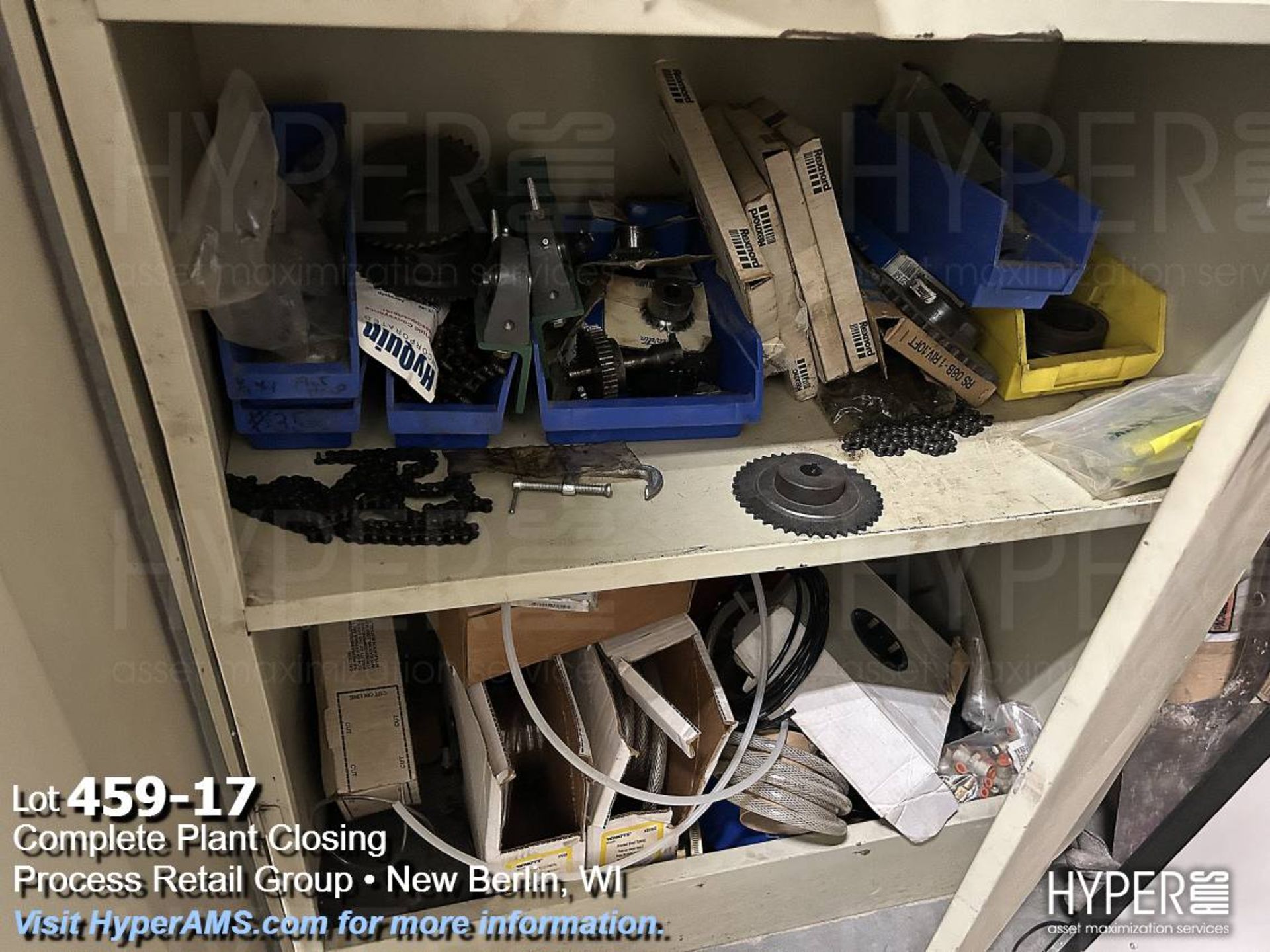 Three cabinets with hoses, sealers, wire, fuses, filters, and parts - Image 17 of 17