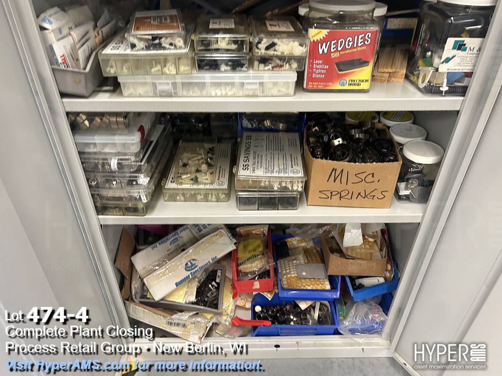 (2) two-door cabinets with sand paper, tape, and springs - Image 4 of 7