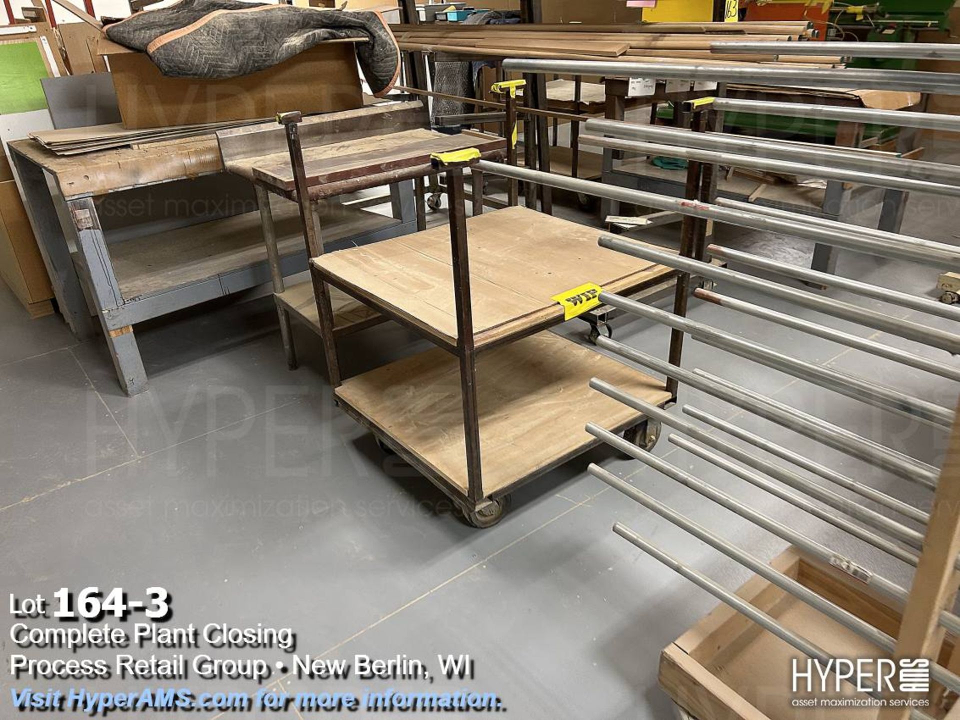 Lot: carts, tables, and stock bins - Image 3 of 6
