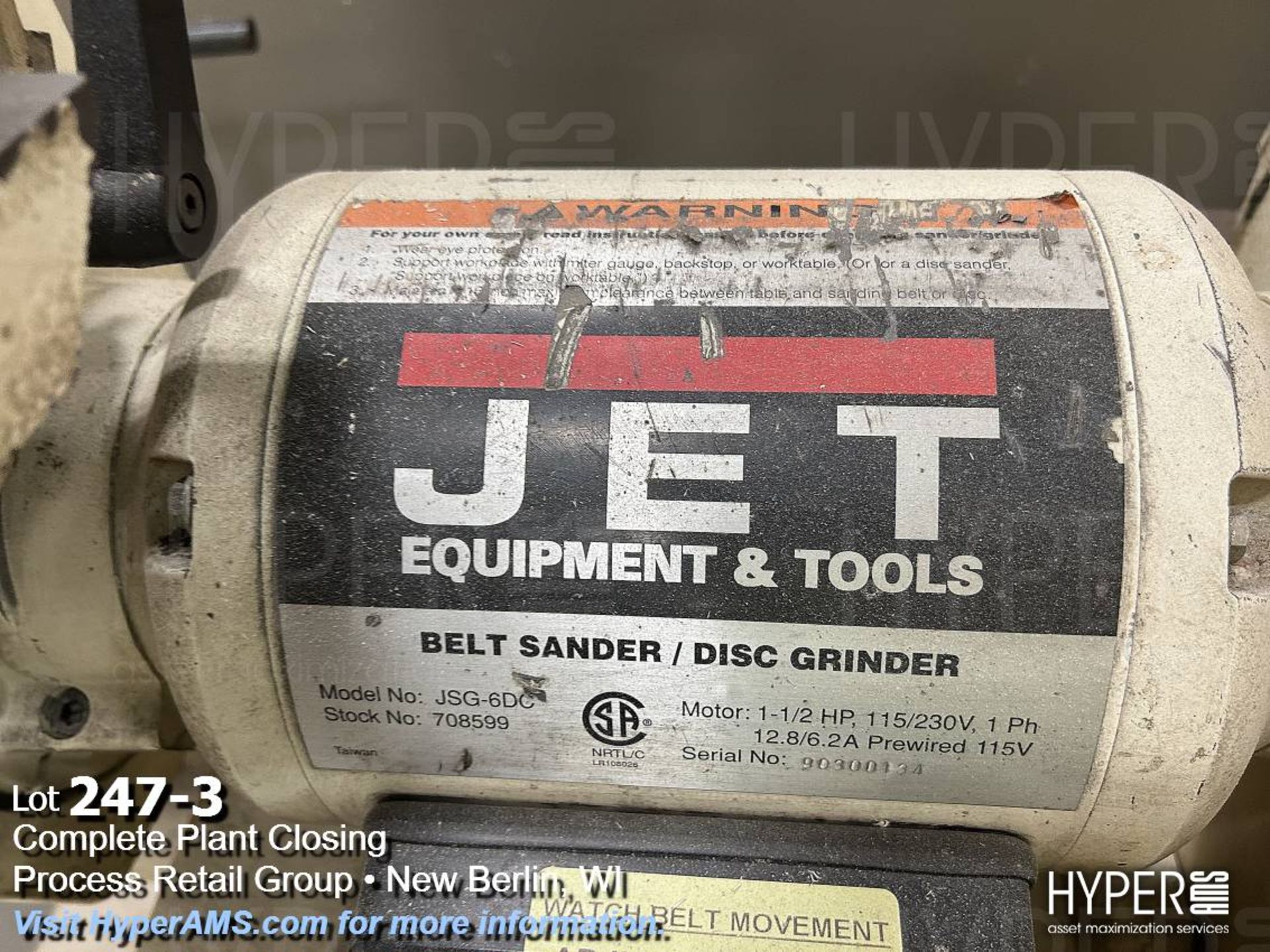 Jet belt sander/Disc grinder - Image 3 of 4