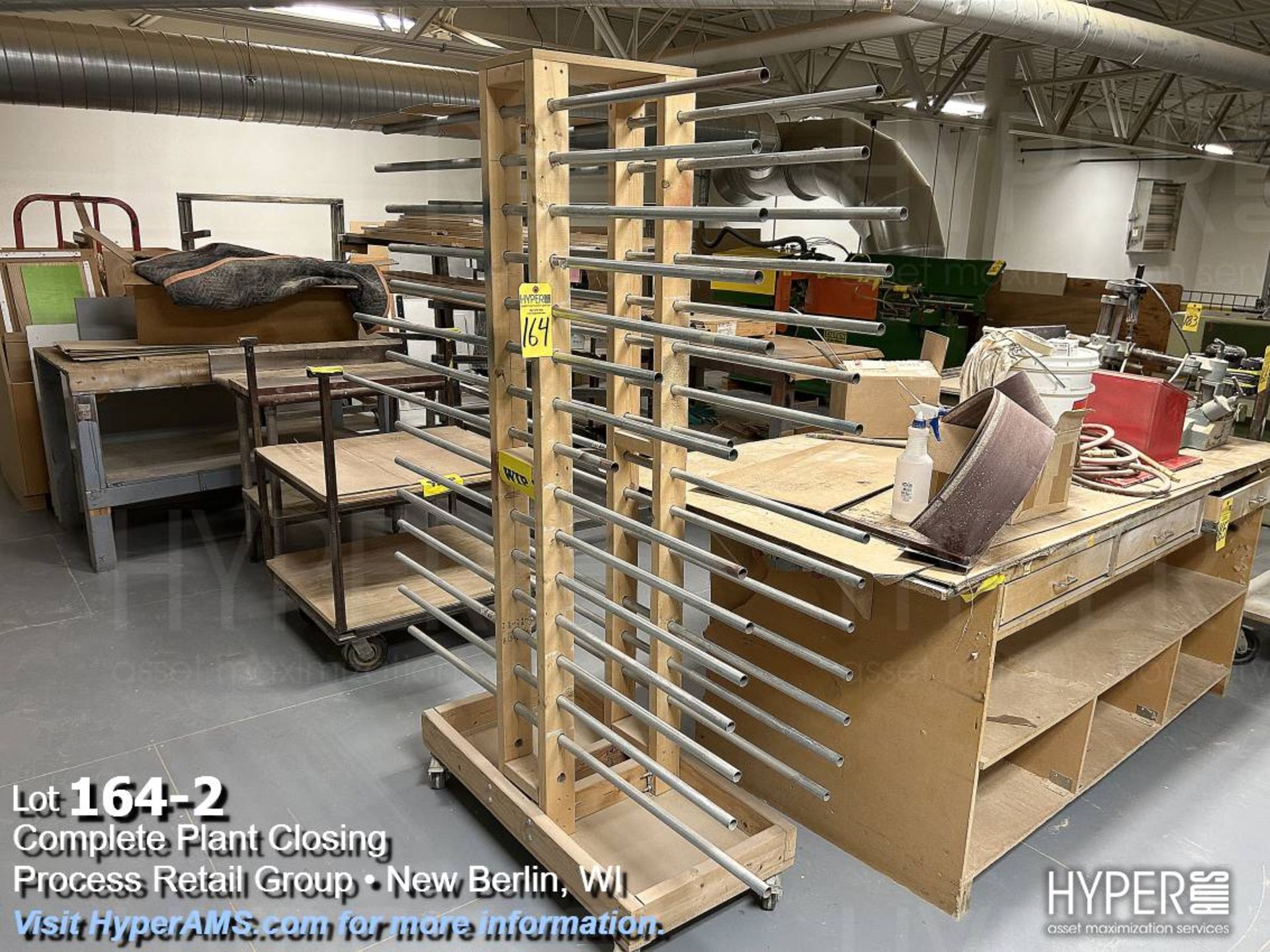 Lot: carts, tables, and stock bins - Image 2 of 6