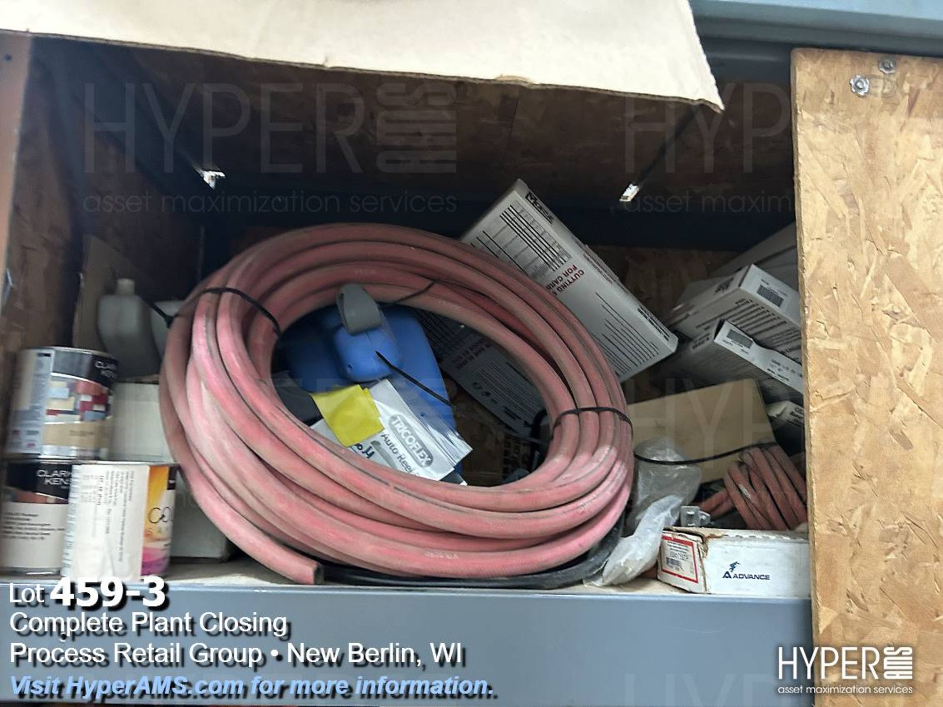 Three cabinets with hoses, sealers, wire, fuses, filters, and parts - Image 3 of 17