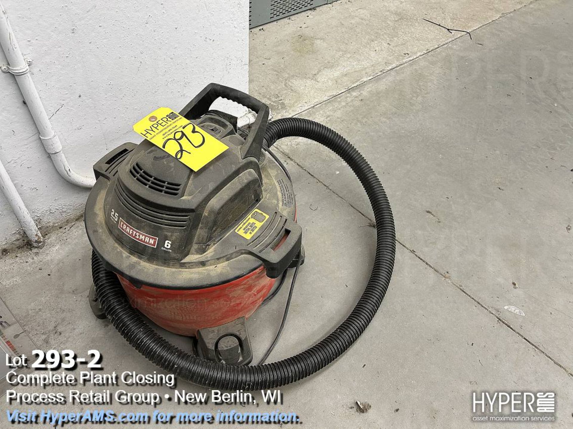 Craftsman 2.5hp shop vac. - Image 2 of 2