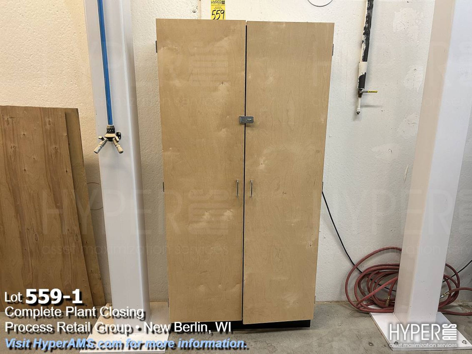 Wood two door cabinet