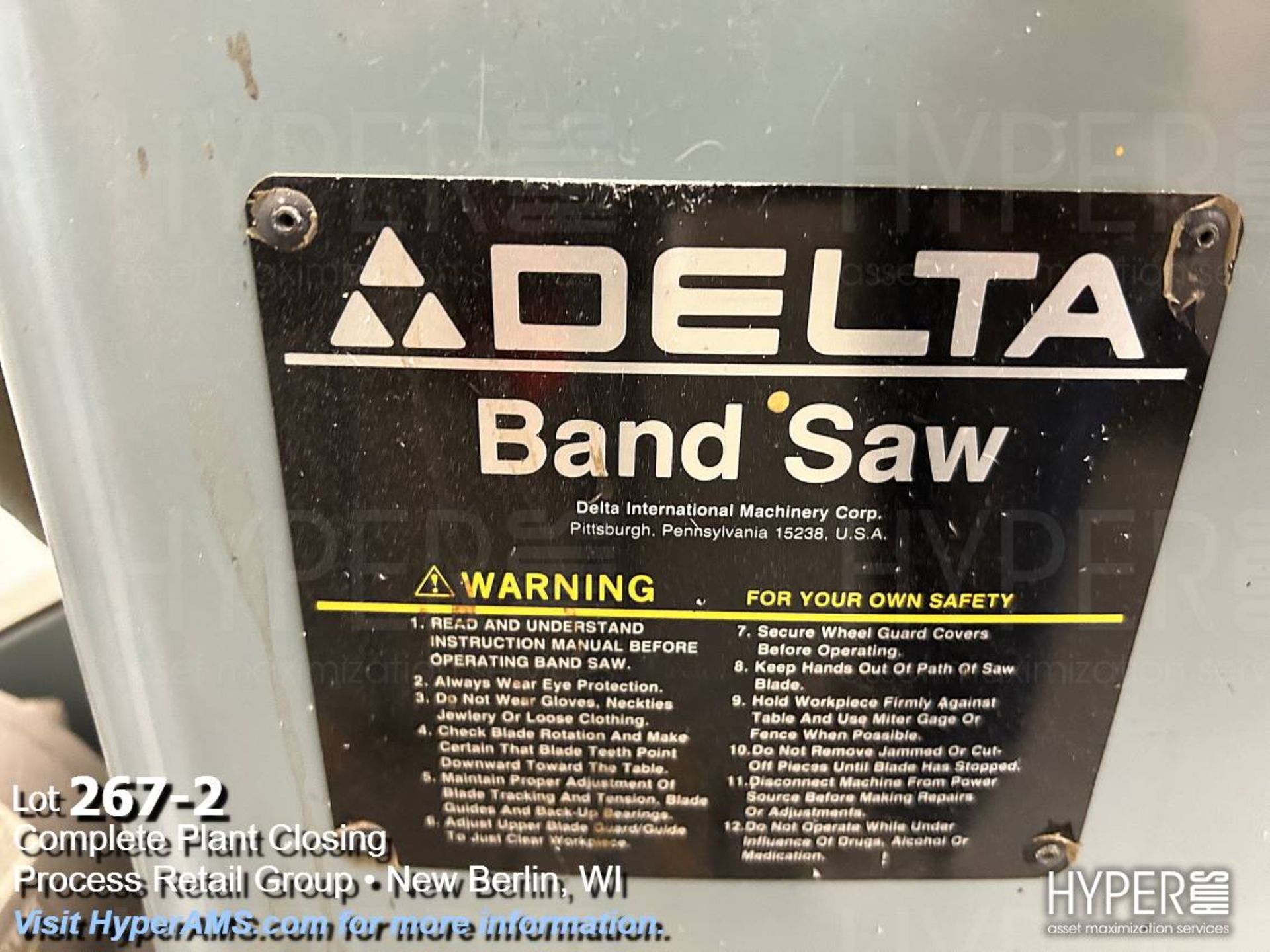 Delta 28-245 band saw - Image 2 of 4
