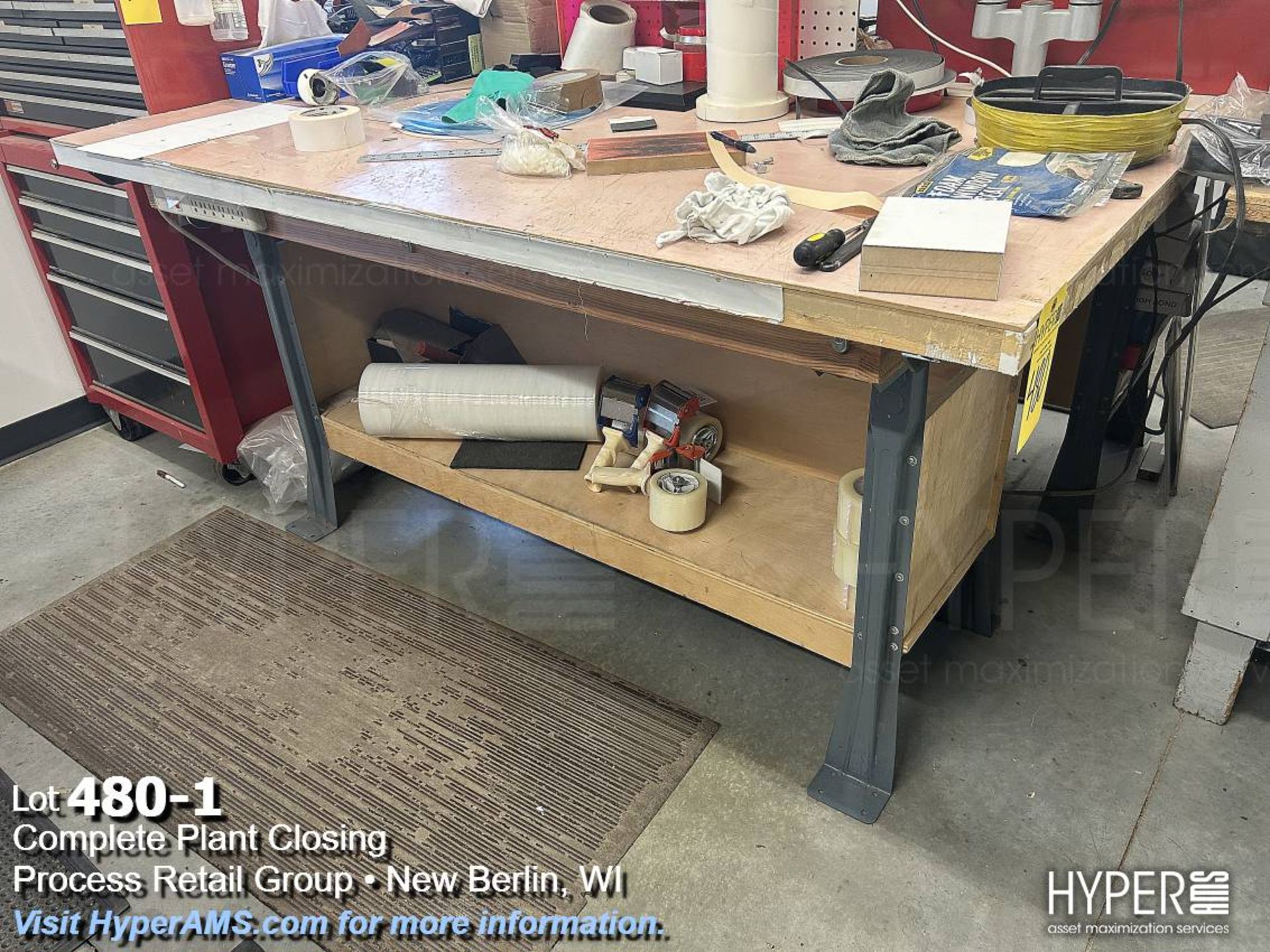 Wood top work bench