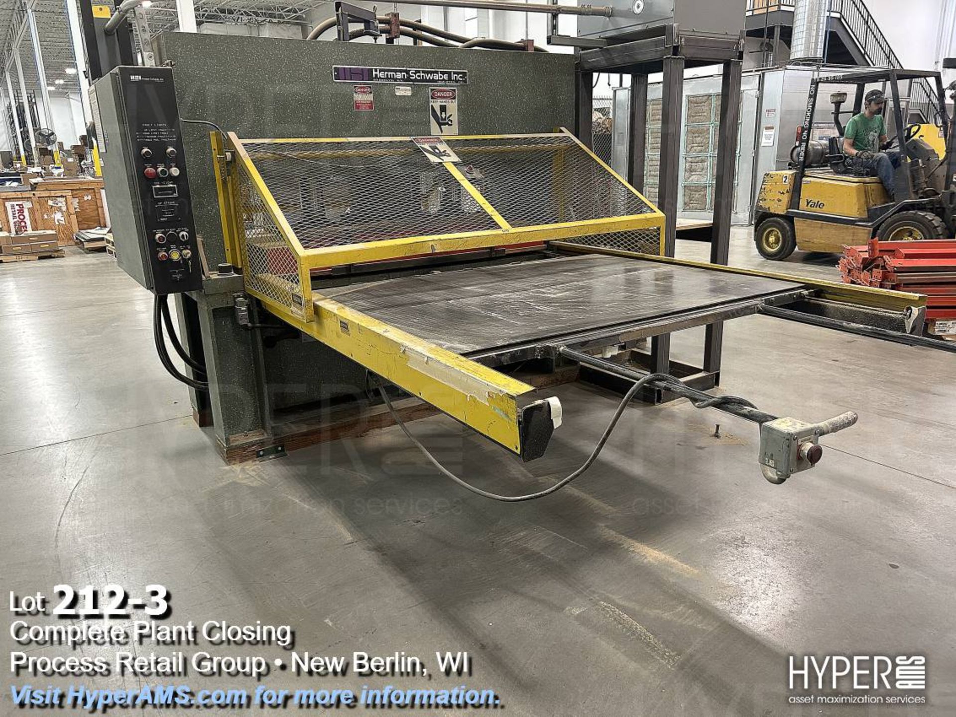 Herman Schwabe SR-115 Hydraulic, 60"W, 115 -Ton Die Cutter Beam Press - Image 3 of 8