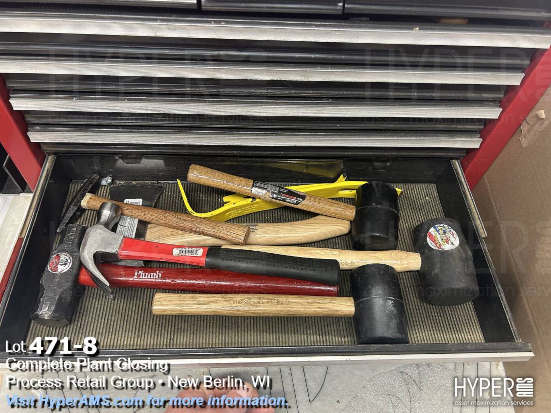 Craftsman bench top toolbox, scissors, nut drivers, stripers and hammers - Image 8 of 8