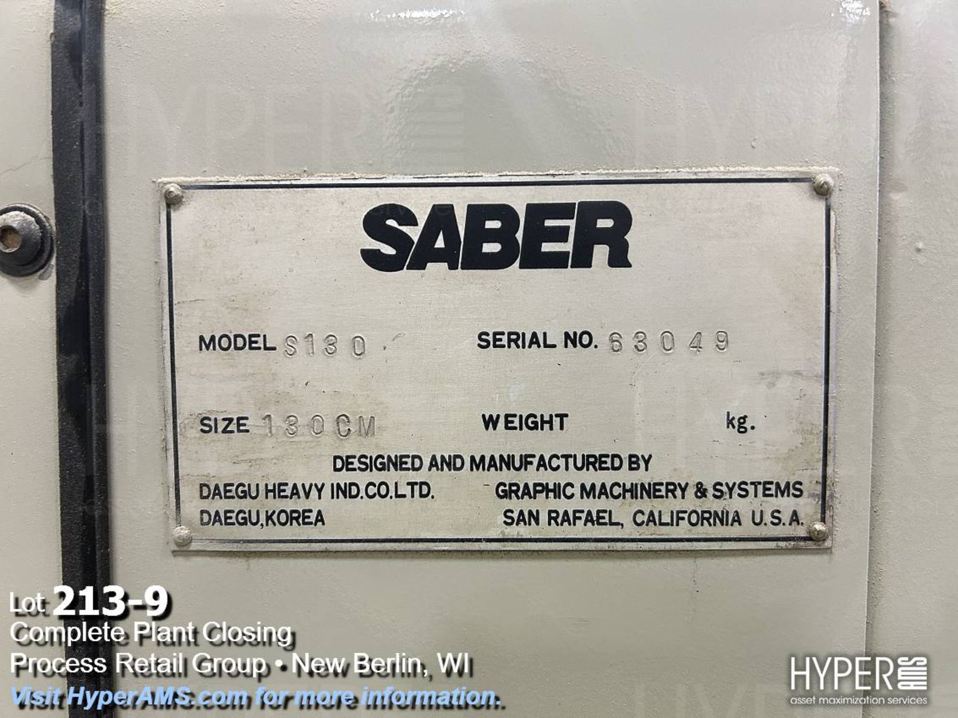 Saber S130 Guillotine Paper Cutter - Image 9 of 9
