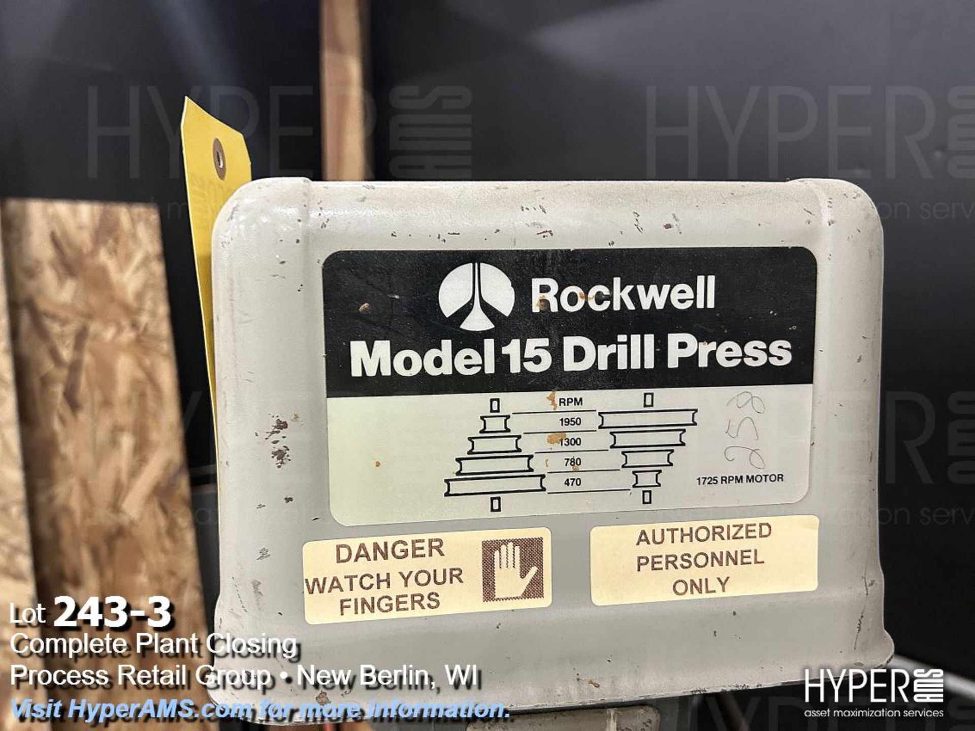 Rockwell 15-091 drill press - Image 3 of 5