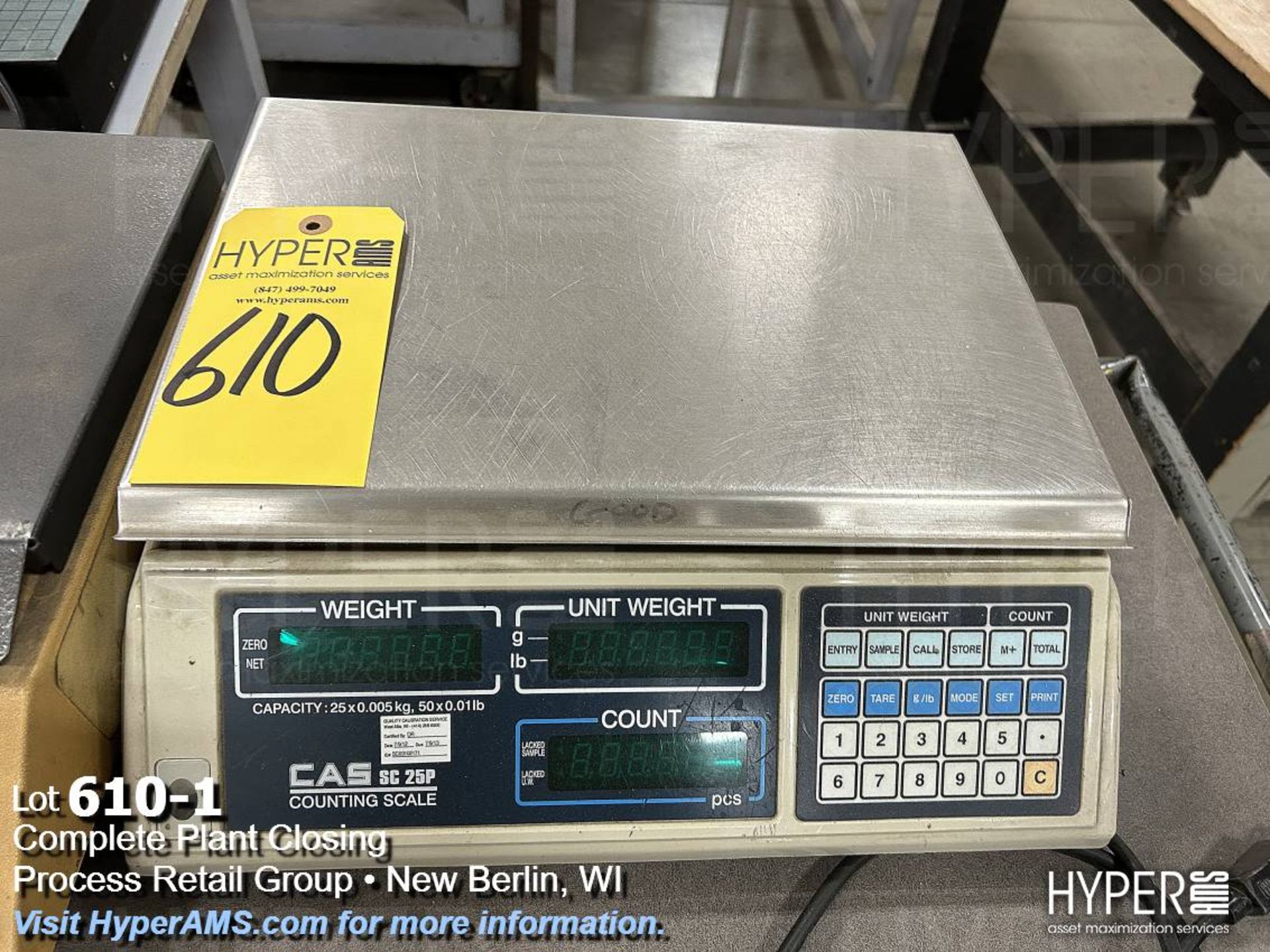 Cas SC25P bench top counting scale