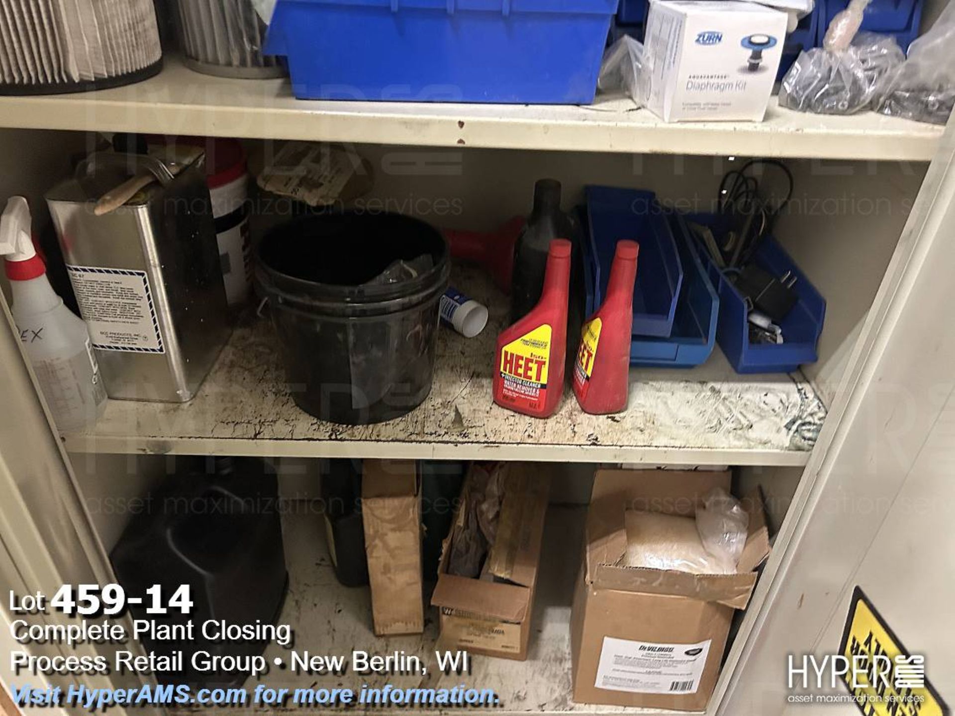 Three cabinets with hoses, sealers, wire, fuses, filters, and parts - Image 14 of 17