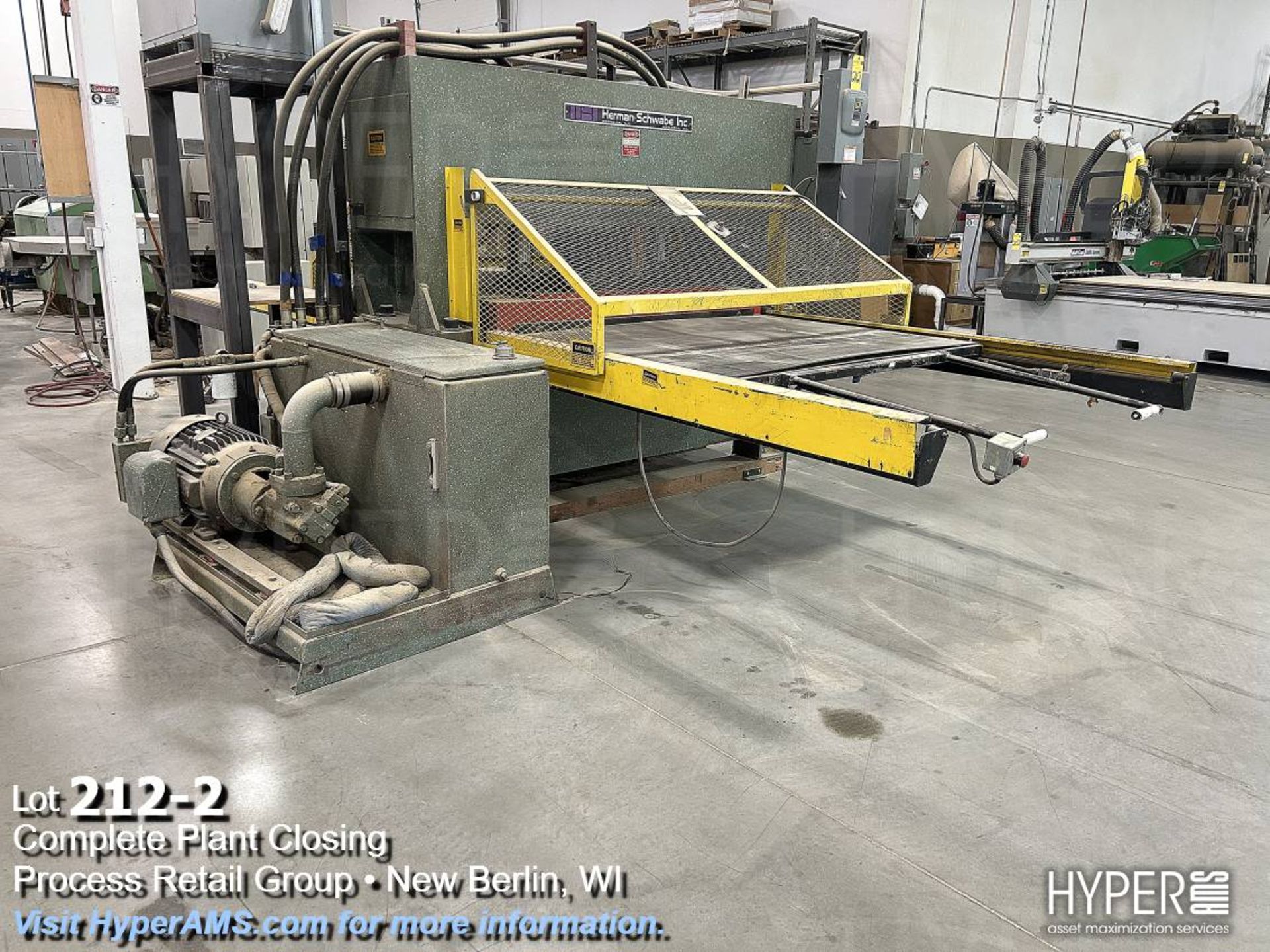 Herman Schwabe SR-115 Hydraulic, 60"W, 115 -Ton Die Cutter Beam Press - Bild 2 aus 8