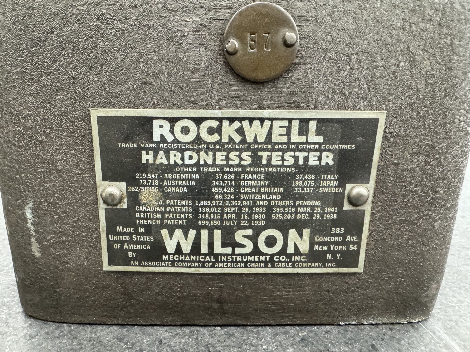 Wilson Mod. 4JR Rockwell Hardness Tester w/ Weights - Image 5 of 5