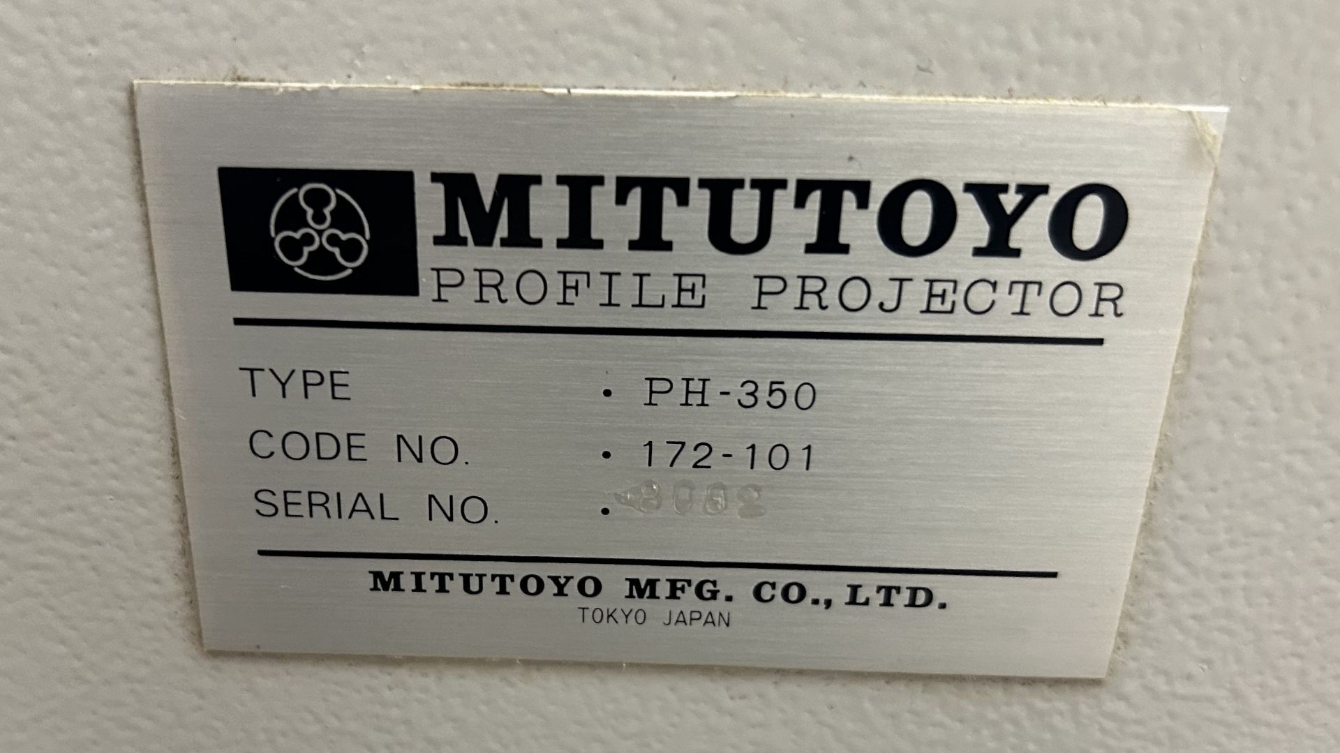 14" Mitutoyo PH-350 Code 172-101 Optical Bench Type Comparator w/ 6" x 4" Table, Lenses - Image 6 of 6