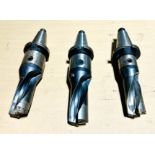 (3) Cat No.50 Indexable Insert Drills