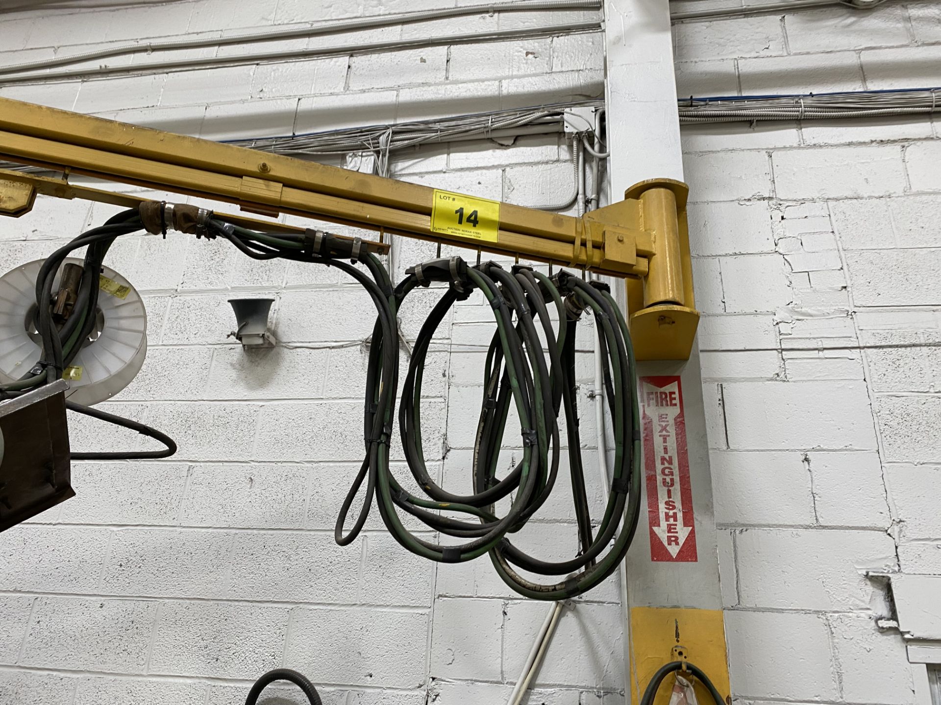 WALL MOUNTED WELDING JIB, APPROX. 16'L (BOLTED TO WALL) (RIGGING FEE $250) - Image 2 of 2