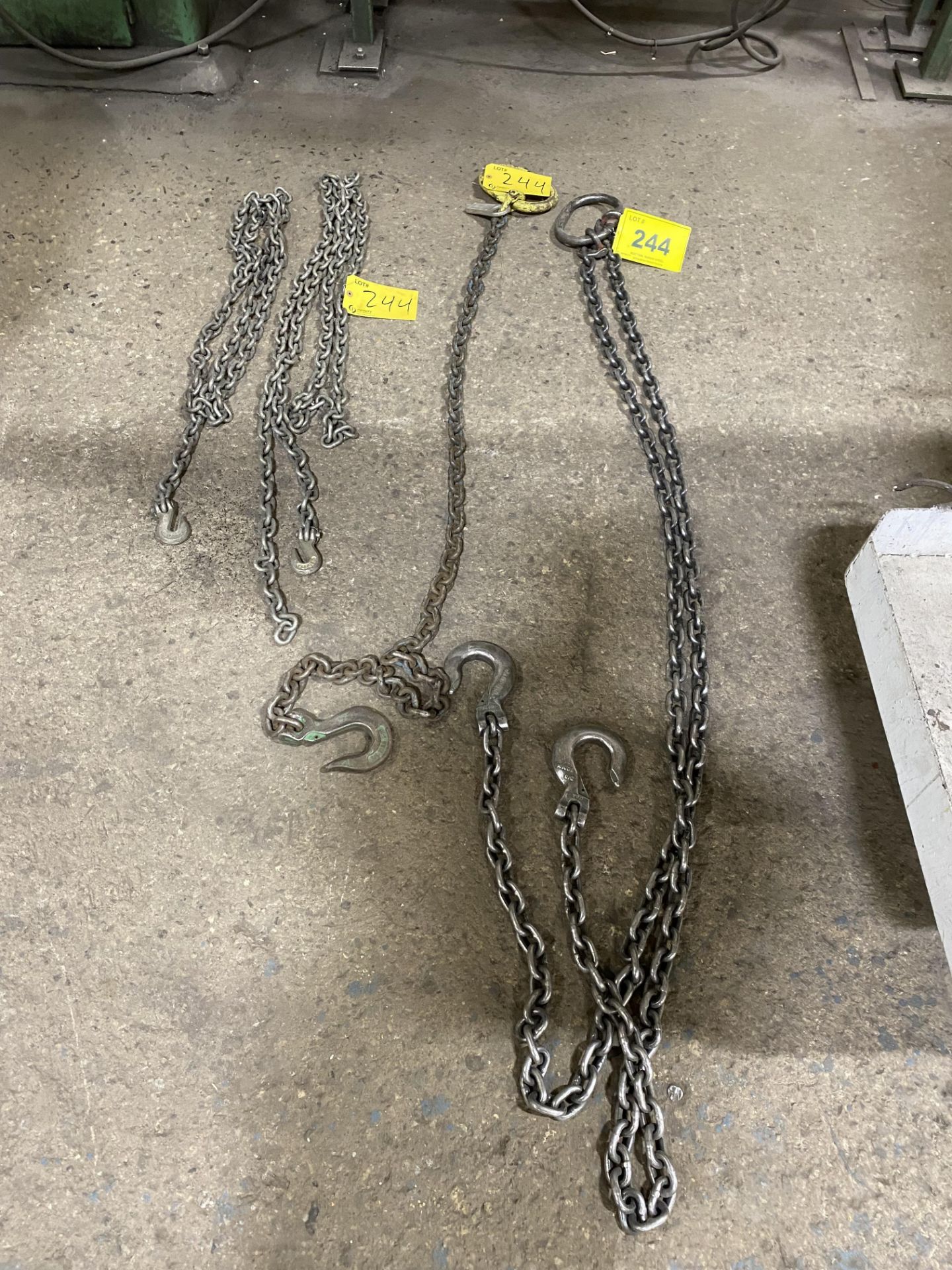 LOT OF (3) RIGGING CHAINS