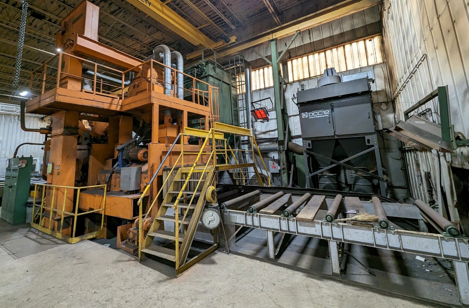 PROMECAM SISSON-LEHMAN WHEELABRATOR SHOT BLAST SYSTEM, TYPE 62101, S/N 514 W/ CONTROL PANEL,