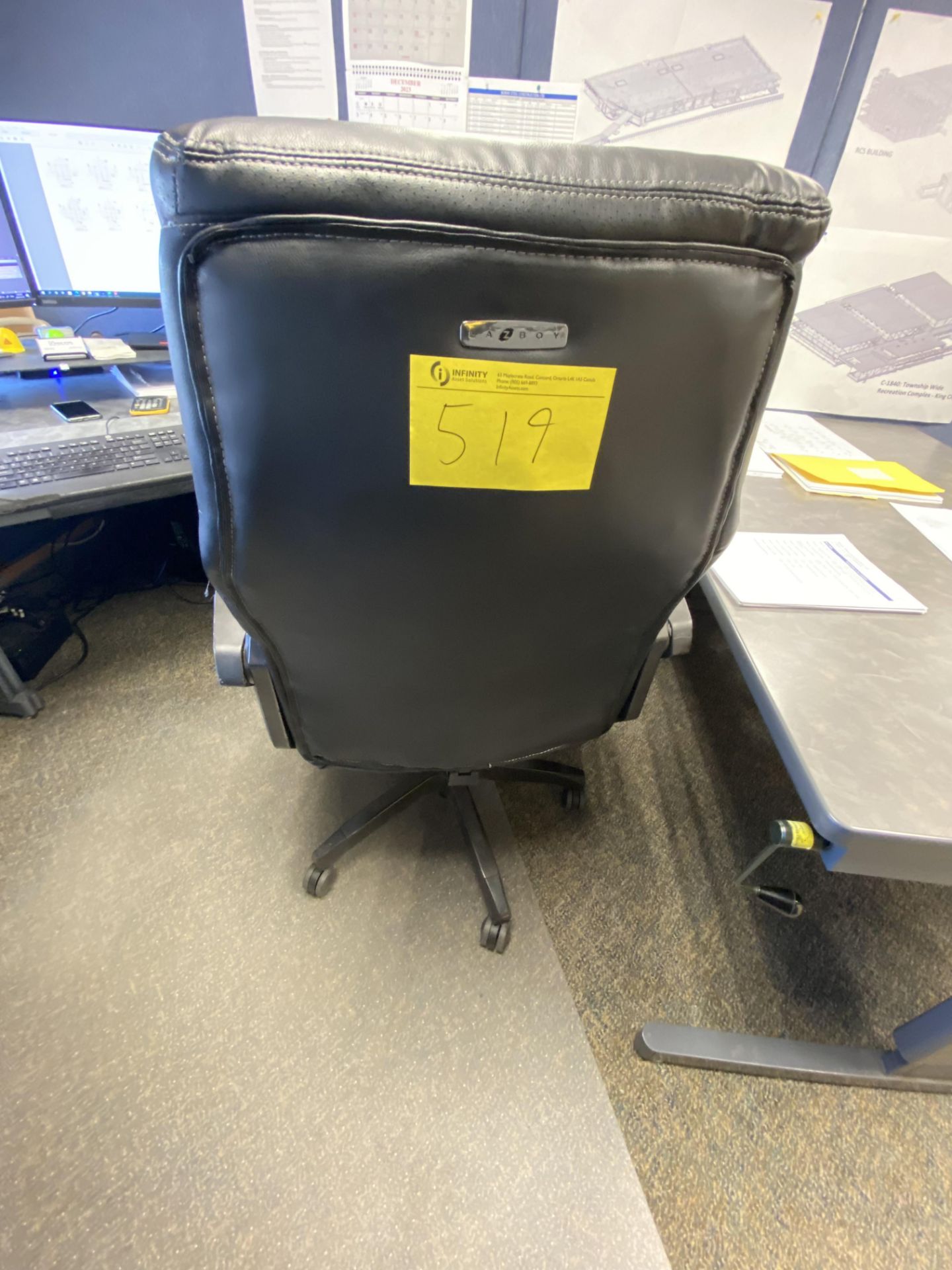LAZYBOY HIGH BACK SWIVEL CHAIR (NOTE: SUBJECT TO LATE REMOVAL, PICKUP ON FRIDAY APRIL 26TH) - Image 2 of 2