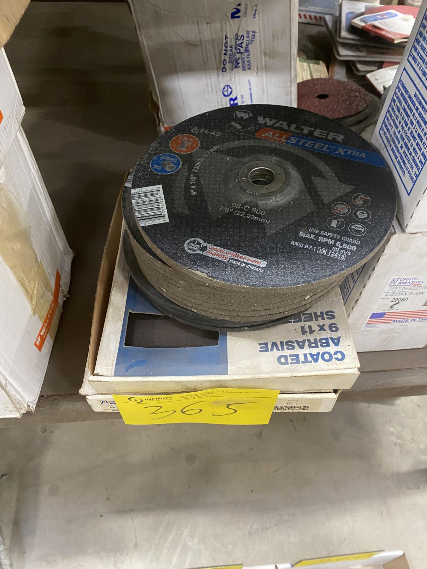 LOT OF GRINDING AND CUTOFF WHEELS ON (1) SHELF - Image 5 of 7