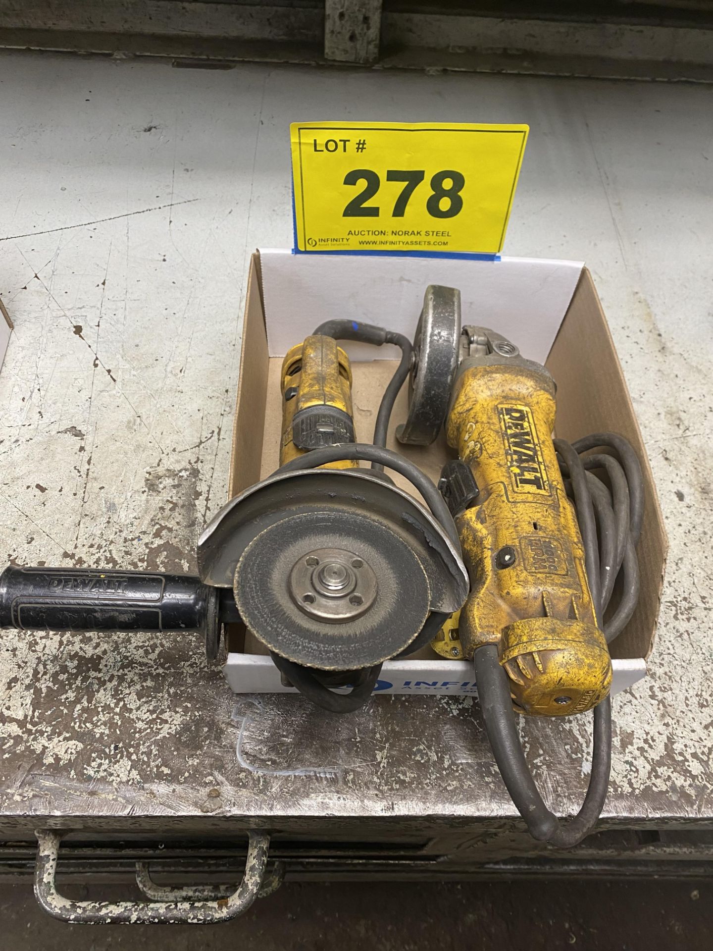 LOT OF (2) DEWALT 4-1/2" ANGLE GRINDERS