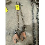 LOT OF (2) PLATE LIFTERS, 1/2-TON CAP. W/ CHAIN