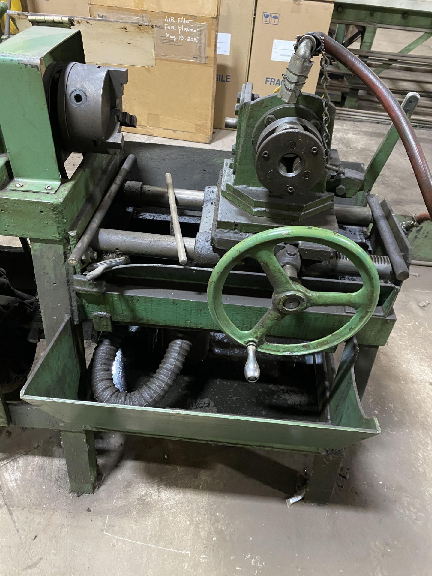 THREADING LATHE, 3-JAW CHUCK, DIE THREADER (RIGGING FEE $250) - Image 2 of 6