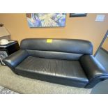 LEATHER COUCH AND (2) ARM CHAIR SETS