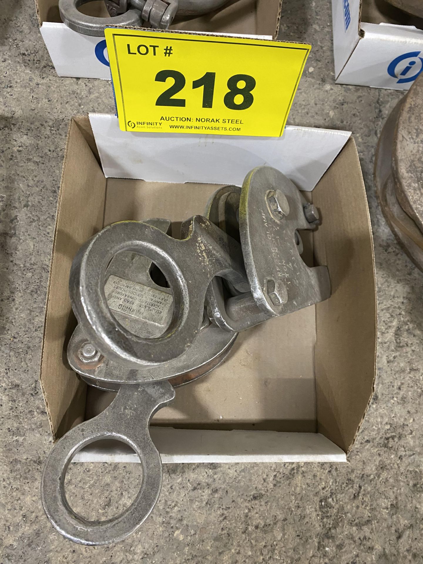 LOT OF (2) PLATE LIFTERS, 1-TON CAP.