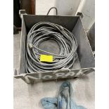 LOT OF (2) CRANE PORTABLE TOTES W/ AIR HOSE AND ELECTRICAL EXTENSION CORD
