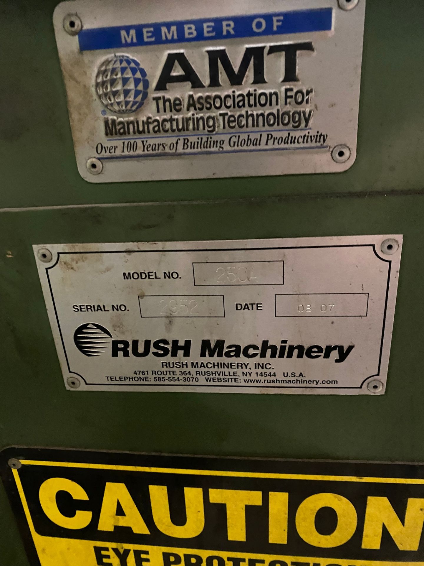 RUSH MACHINERY TOOL CUTTER GRINDER, MODEL 250A, S/N 2952 (RIGGING FEE $150) - Image 4 of 5